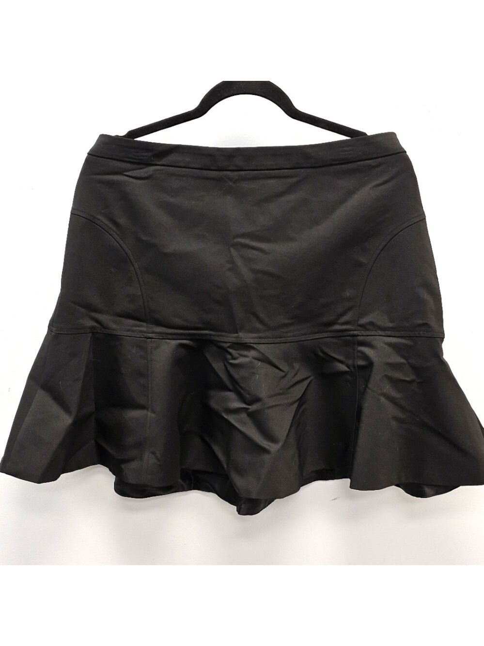 Elle Black with Detail Stitching Ruffle Skirt Bottom NWT Size 16